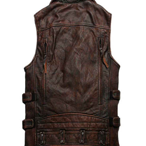 Leather Vest Sleeveless