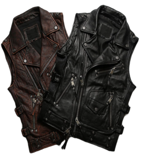 Leather Vest Sleeveless