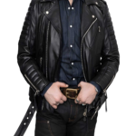 Belvedere Black Leather Jacket