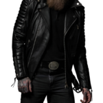 Belvedere Black Leather Jacket