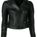 Women's Black Motorcycle Leather Jacket