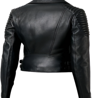 Women's Black Motorcycle Leather Jacket