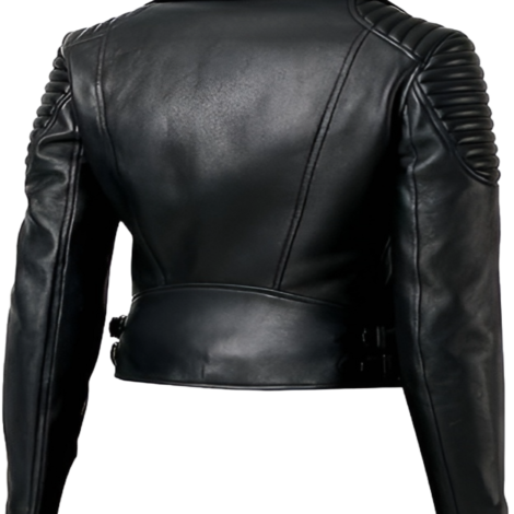 Women's Black Motorcycle Leather Jacket