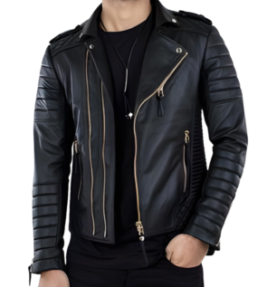 Motorbike Black Leather Jackets