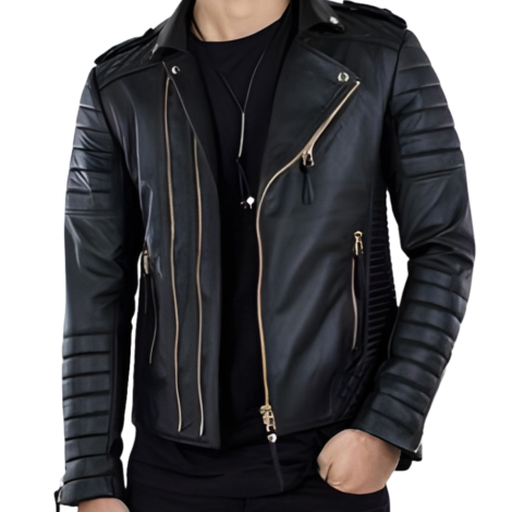 Motorbike Black Leather Jackets